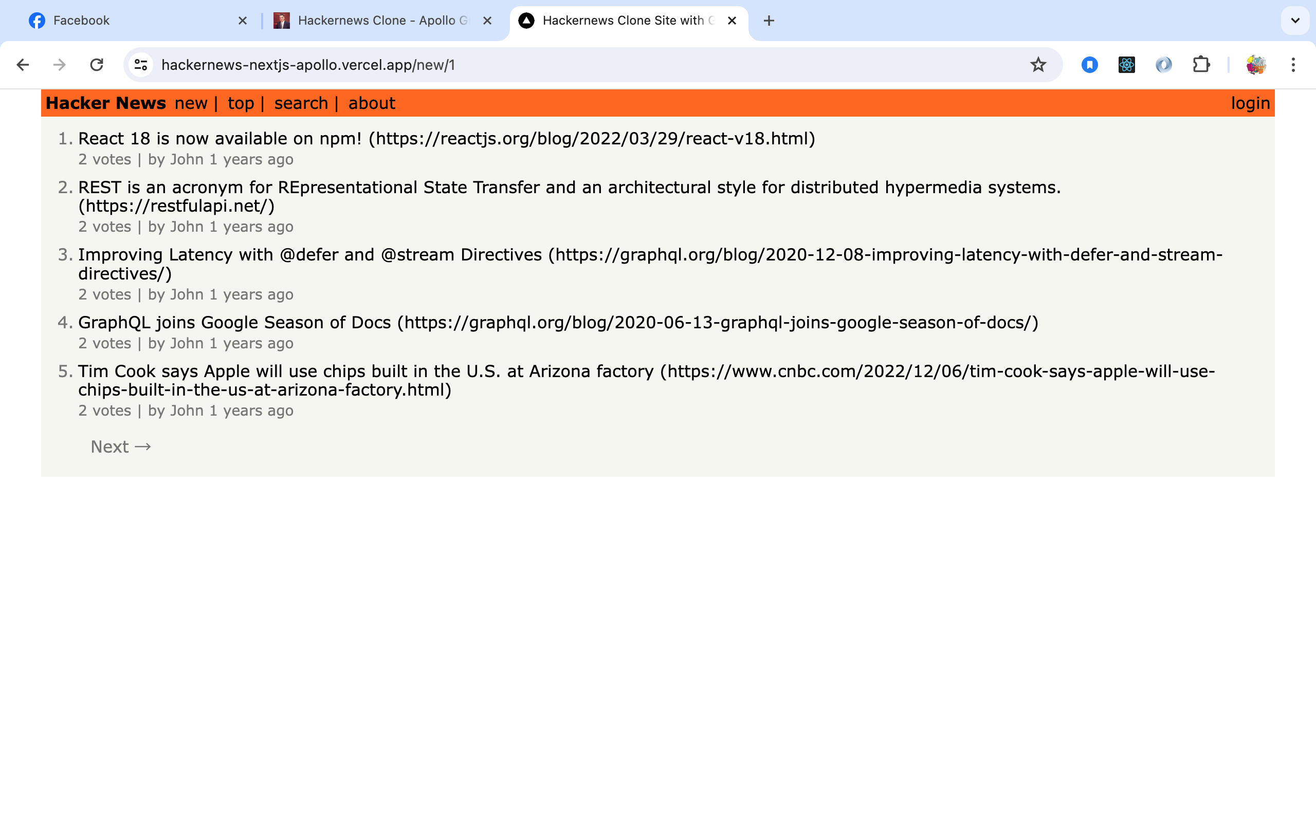 hackernews-nextjs-apollo-screenshot