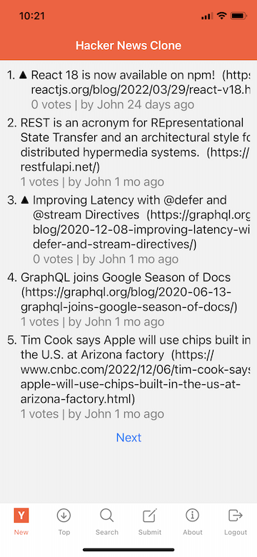 react-native-hackernews-apollo-screenshot
